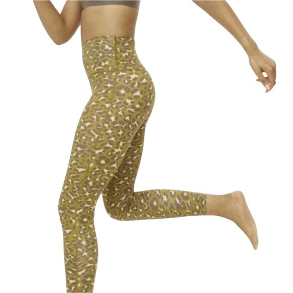 Aerie Offline Goals 7/8 High-Waisted Legging Size Small Leopard Print Active Lou - Picture 1 of 5